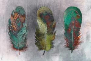 Architects Paper Fototapete "Atelier 47 Motley Feather 1", mehrfarbig, Vlies, Wand, Schräge, Decke