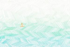Architects Paper Fototapete "Atelier 47 Waves Artwork 3", geometrisch, Vlies, Wand, Schräge, Decke
