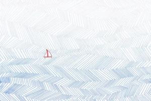 Architects Paper Fototapete "Atelier 47 Waves Artwork 3", geometrisch, Vlies, Wand, Schräge, Decke