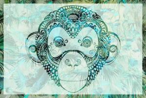 Architects Paper Fototapete "Atelier 47 Monkey Pattern 1", orientalisch, Vlies, Wand, Schräge, Decke