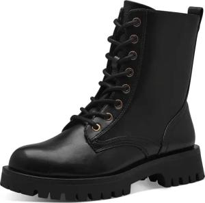 Tamaris Schnürboots, Blockabsatz, Schnürstiefelette, Chunky Boots mit Innenreißverschluss