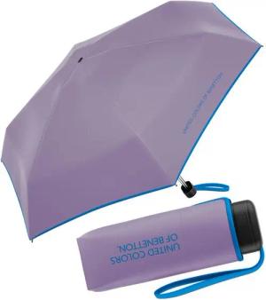 United Colors of Benetton Taschenregenschirm Ultra Mini Flat HW 2024 - rhapsody, leuchtende Modefarben mit kontrastreichem Saum