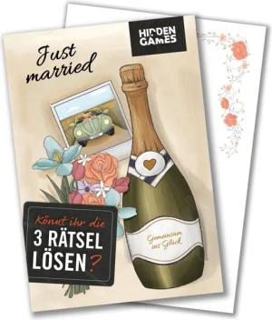 Hidden Games Grußkarten Rätselkarte "Just married", Made in Germany