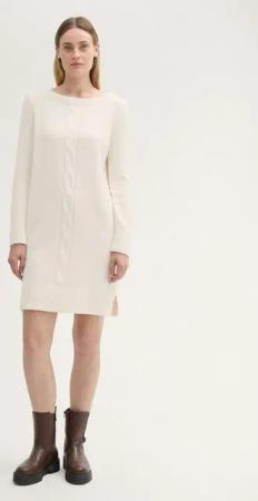 TOM TAILOR Sommerkleid Strickkleid mit Zopfmuster