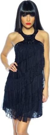 Atixo Abendkleid Neckholder-Kleid in Spitze Clubkleid Cocktail Minikleid Abendkleid