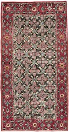Nain Trading Orientteppich Waramin 151x296 Handgeknüpfter Orientteppich / Perserteppich Läufer, rechteckig, Höhe: 12 mm