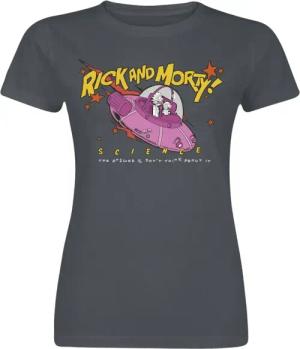 Rick And Morty T-Shirt - Science - XL - für Damen - Größe XL - dunkelgrau - Lizenzierter Fanartikel