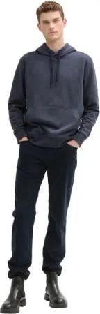 TOM TAILOR Rundhalspullover Hoodie in Melange Optik