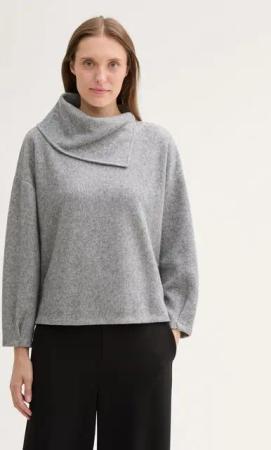 TOM TAILOR Sweatshirt Sweatshirt mit asymmetrischem Kragen
