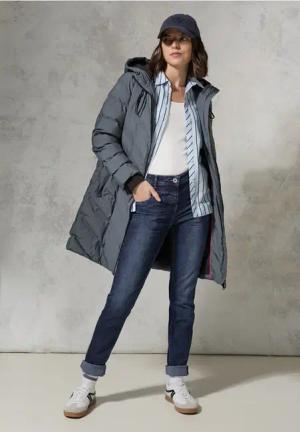 Cecil Damen Jeans im Slim Fit in Blau, Gr: 25