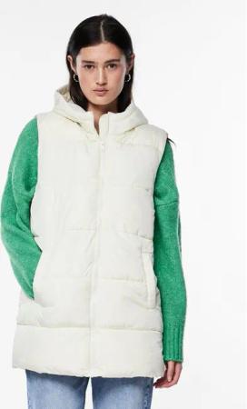 Pieces Bodywarmer 17115628 Écru Regular Fit