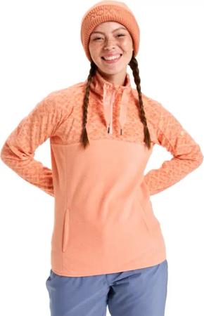 Roxy - Sayna Polarfleece Pullover Damen peach pink roxygram tonal