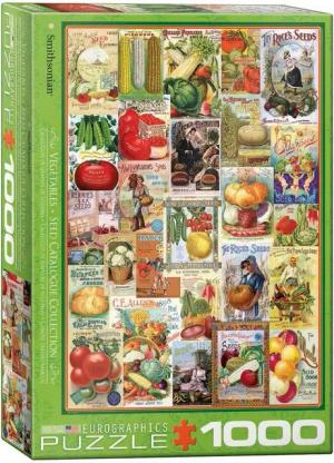 Puzzle 1000 Teile Puzzle - Puzzle - Vintage Art - Gemüsesaaten Werbung, Puzzleteile