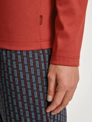 CALIDA Relax Streamline 5 Pyjama, langfür Herren, S, Blau,Rot, Absoluter Komfort für jede Nacht