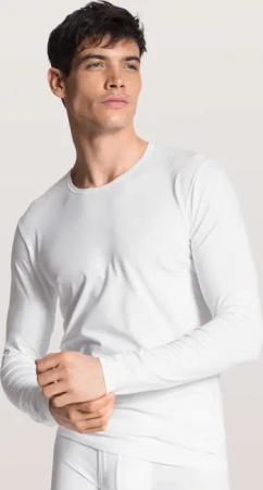 CALIDA Cotton Code Langarm-Shirtfür Herren, XL, Weiß, Dein tägliches Codewort heißt: Komfort