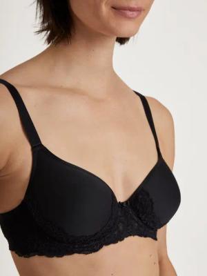 CALIDA Sensual Secrets Spacer-BH mit Bügelfür Damen, 80D, Schwarz, Das sinnliche Geheimnis komfortabler Eleganz