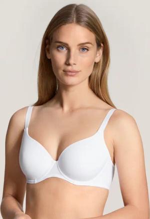 CALIDA Eco Sense Schalen-BH mit Bügelfür Damen, 80D, Weiß, Geschmeidig zur Haut, gut zur Umwelt
