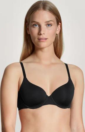 CALIDA Eco Sense Schalen-BH mit Bügelfür Damen, 80D, Schwarz, Geschmeidig zur Haut, gut zur Umwelt