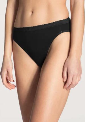 CALIDA Iconics Minislipfür Damen, L, Schwarz, Zeitlos schön und unendlich bequem