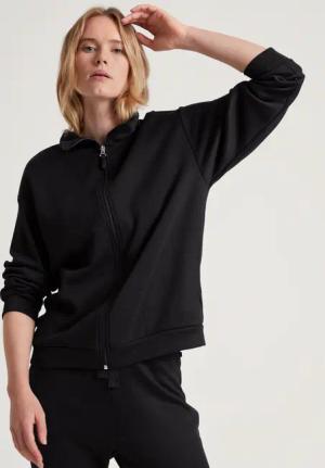 CALIDA Lounge Element Jackefür Damen, XS, Schwarz, Mit kreativen Layering-Looks durch kuschelige Lounge-Momente