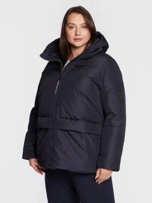 Tommy Hilfiger Curve Winterjacke Essential Pad Logo WW0WW32852 Dunkelblau Regular Fit