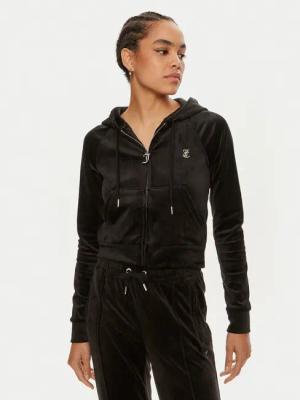 Juicy Couture Sweatshirt Madison JCWA122001 Schwarz Slim Fit