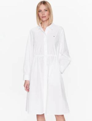 Tommy Hilfiger Hemdkleid WW0WW39196 Weiß Regular Fit