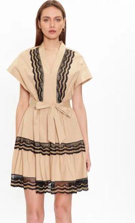 TWINSET Sommerkleid 231TT2123 Beige Regular Fit