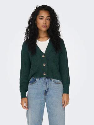 ONLY Strickjacke 15211521 Grün Regular Fit