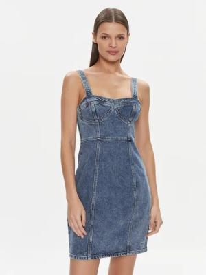 Tommy Jeans Jeanskleid DW0DW17054 Blau Slim Fit