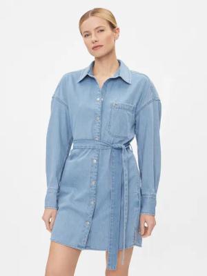 Tommy Jeans Jeanskleid DW0DW17421 Blau Regular Fit