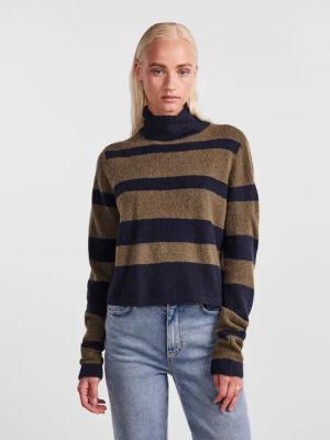 Pieces Rollkragenpullover 17143481 Dunkelblau Regular Fit