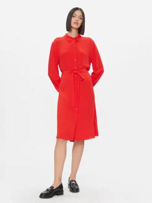Tommy Hilfiger Hemdkleid WW0WW40563 Rot Regular Fit