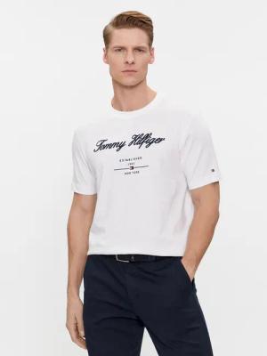 Tommy Hilfiger T-Shirt Script Logo Tee MW0MW33691 Weiß Regular Fit