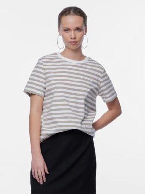 Pieces T-Shirt Ria 17146339 Beige Regular Fit