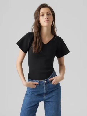 Vero Moda Bluse Ginny 10278323 Schwarz Slim Fit