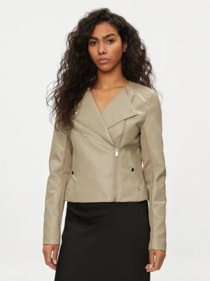 Vero Moda Jacke aus Kunstleder Riley 10302441 Beige Slim Fit