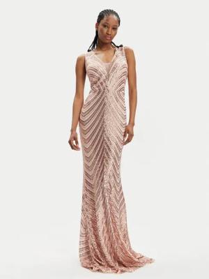 Fracomina Abendkleid FQ24SD3029W66701 Rosa Slim Fit