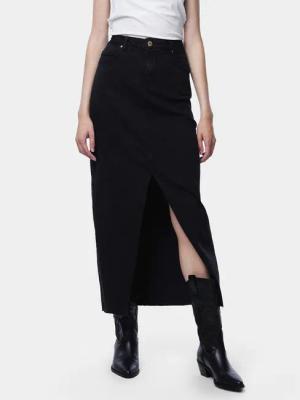 Pieces Jeansrock Jessie 17150234 Schwarz Regular Fit