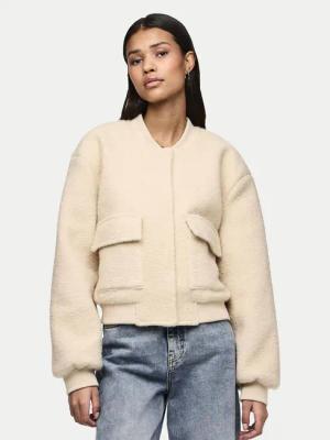 Pieces Bomberjacke Fully 17152505 Weiß Regular Fit