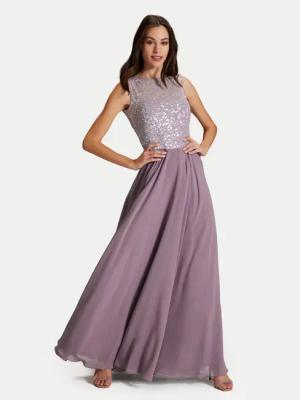 Swing Abendkleid 5AH15700 Violett Slim Fit