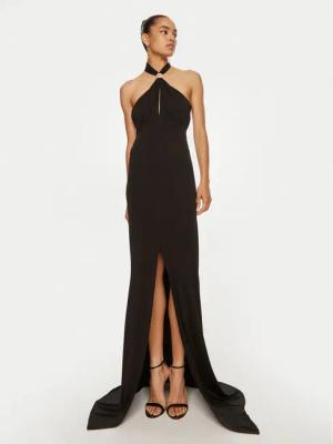 Elisabetta Franchi Abendkleid AB-71-747E2-V640 Schwarz Regular Fit