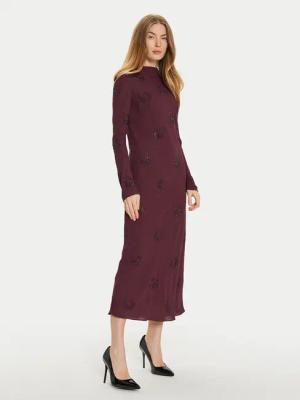 PINKO Abendkleid 104335 A289 Dunkelrot Regular Fit