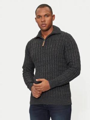 INDICODE Pullover Rufus 35-026 Grau Regular Fit