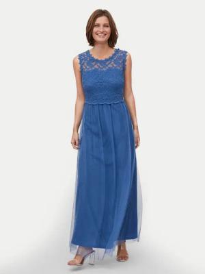 Vila Abendkleid Lynnea 14052673 Blau Regular Fit
