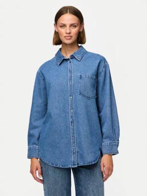 Pieces Jeanshemd 17150991 Blau Oversize