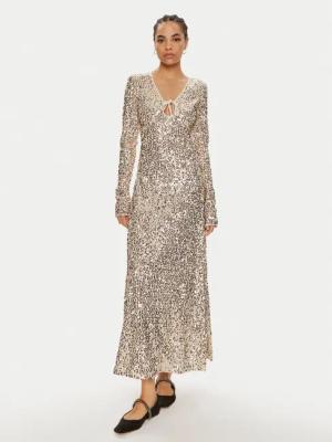 ROTATE Abendkleid Sienna 1126261531 Goldfarben Slim Fit