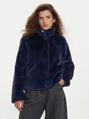 ONLY Pelzmantel Newvida 15295423 Dunkelblau Regular Fit