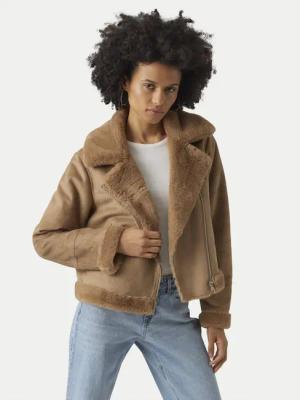 Vero Moda Fellmantel Peggy 10290150 Braun Regular Fit