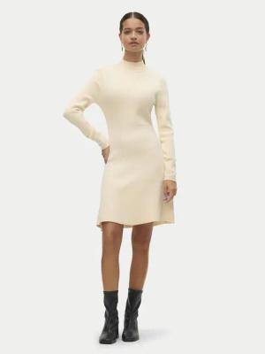 Vero Moda Strickkleid Gold 10311379 Écru Regular Fit